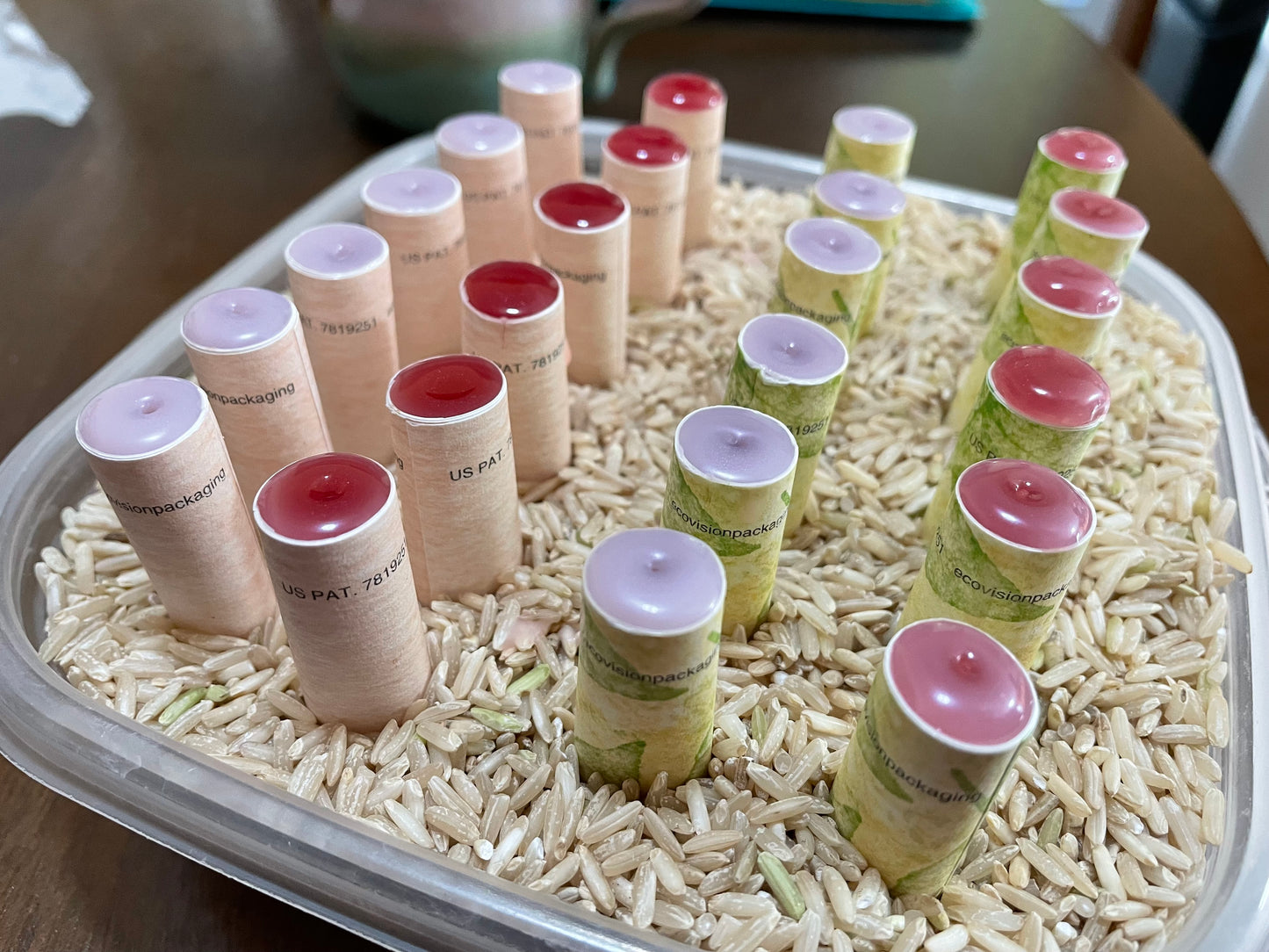 Lip Balm in compostable tubes