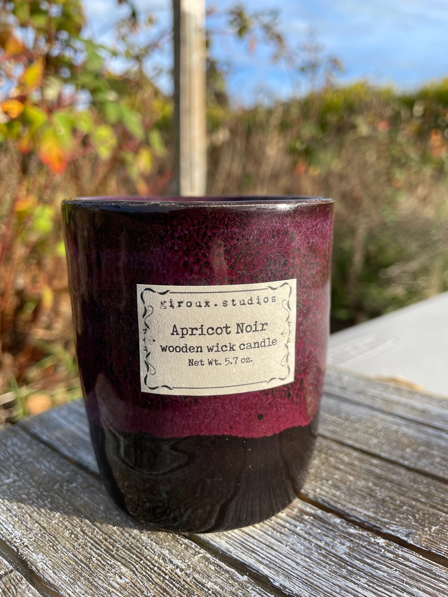 Apricot Noir Wooden Wick Candle