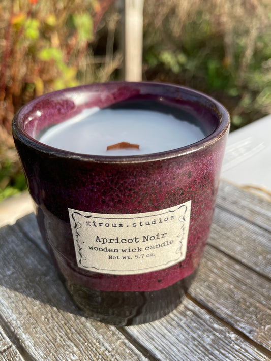 Apricot Noir Wooden Wick Candle